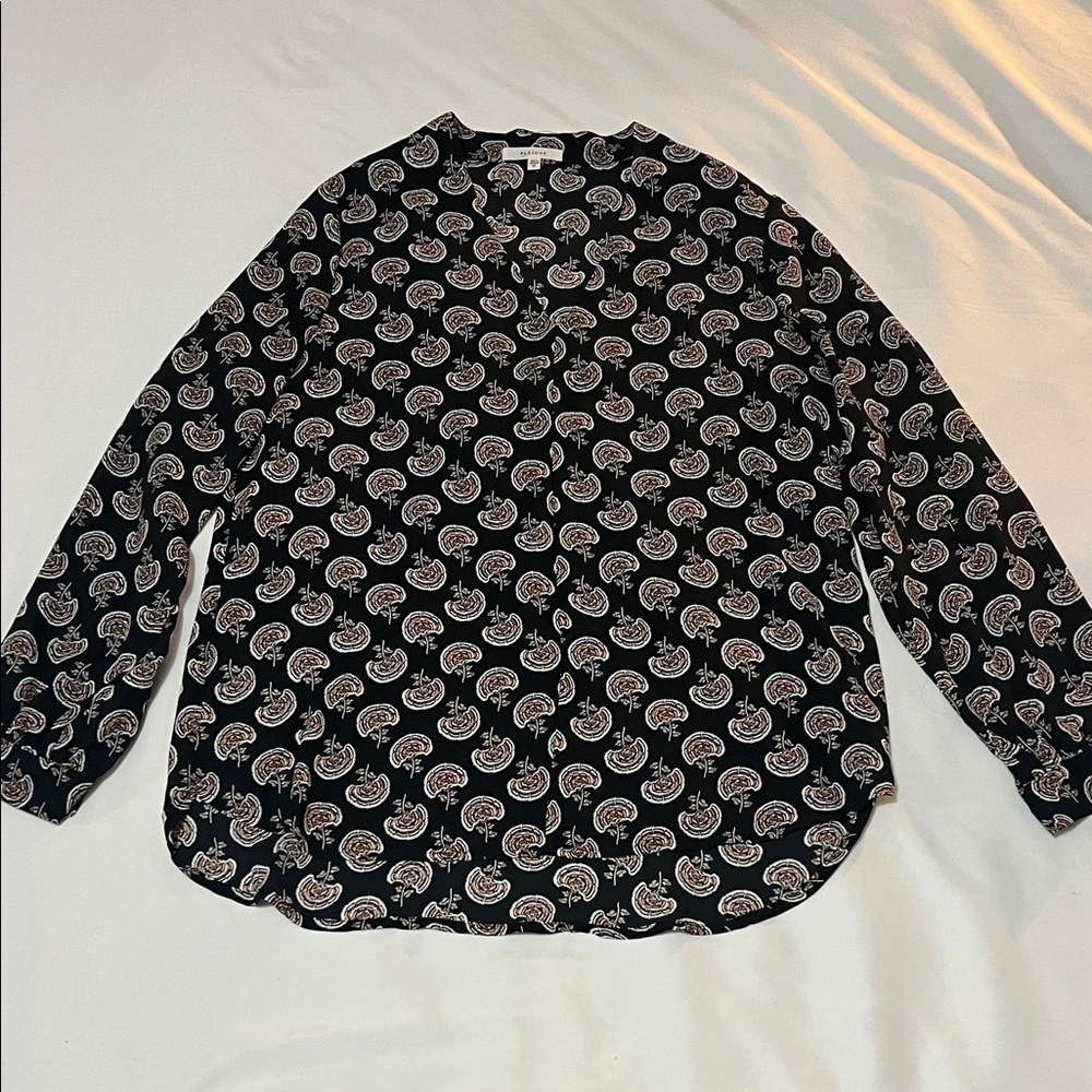 Pleione Floral Print Long Sleeve Blouse